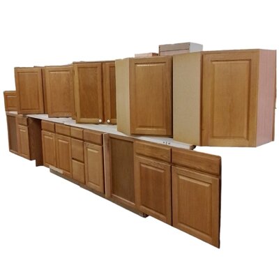 34360 12pc Honey Oak Cabinet set